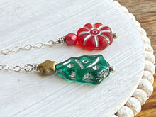 Load image into Gallery viewer, Festive Glass Christmas Earrings
