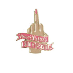 1.25'' Nevertheless She Persisted in Caramel Enamel Pin