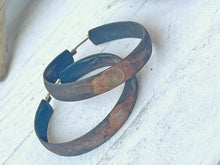 Load image into Gallery viewer, Rust Hoop Earrings
