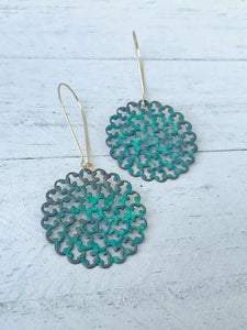 Mental Load is Heavy Lifting Earrings - Verdigris