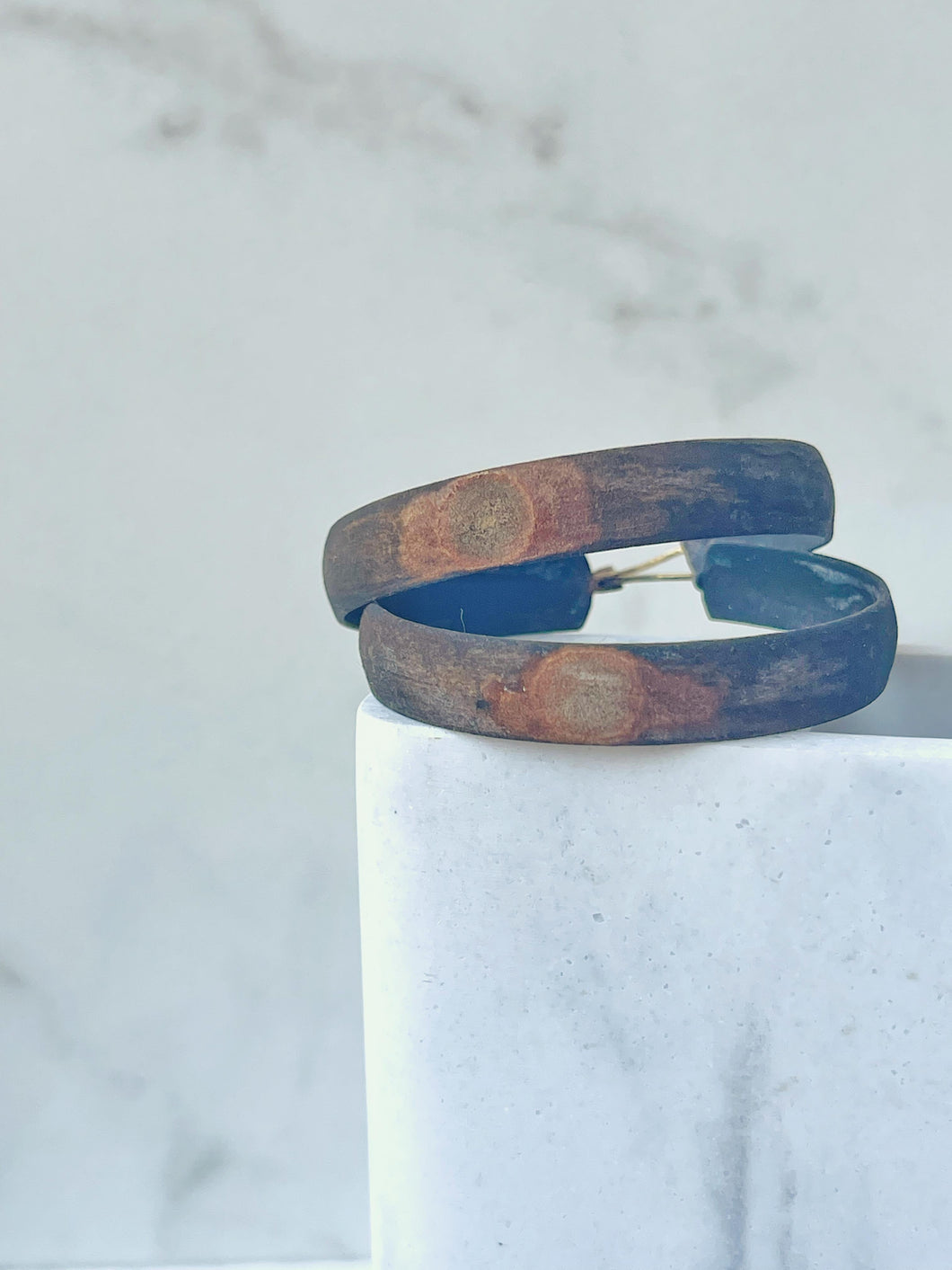 Rust Hoop Earrings