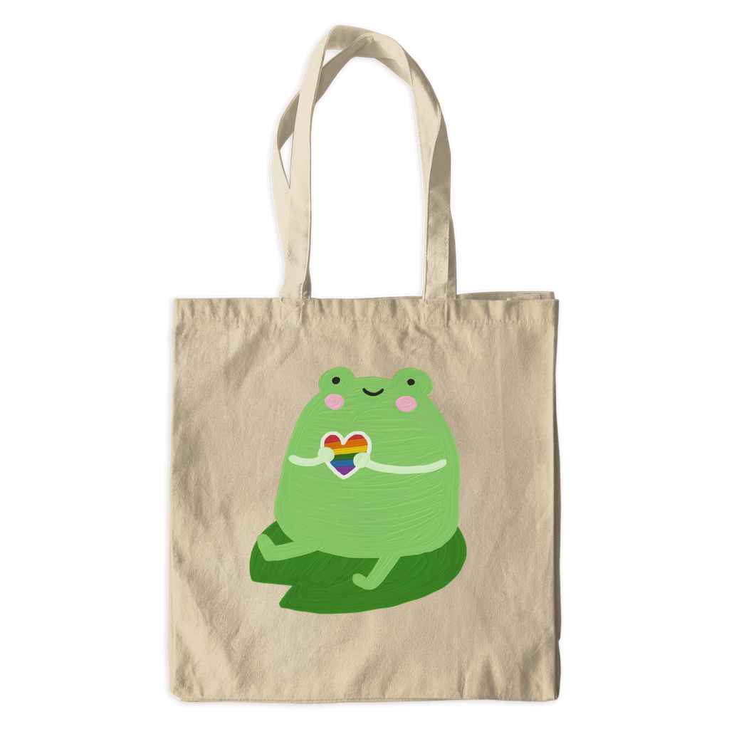 Frog Lurves You Canvas Tote Bags - Gay Pride Love