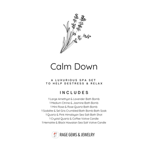 Calm Down Gemstone Spa Set - Regular or Personalized