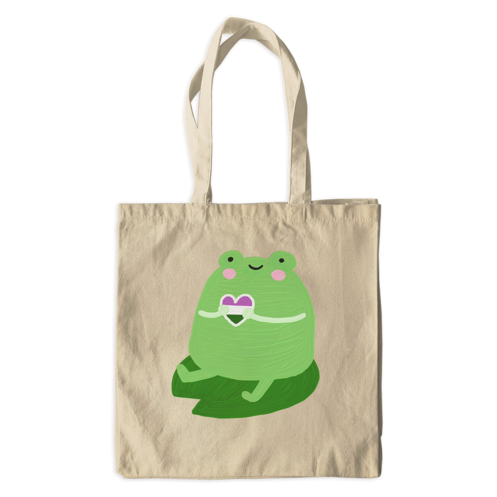 Frog Lurves You Canvas Tote Bags - Genderqueer Pride Love