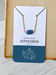 Birthstone Necklace - September - Sapphire