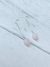 Load image into Gallery viewer, Faceted Morganite Coin Drop Earrings
