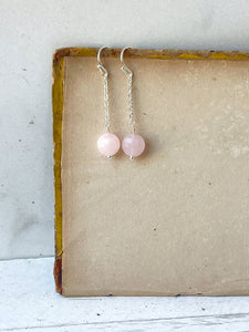 Faceted Morganite Coin Drop Earrings