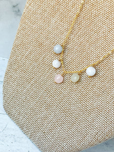 Faceted Morganite Chandelier Necklace