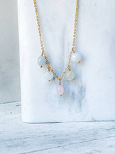 Load image into Gallery viewer, Faceted Morganite Chandelier Necklace
