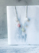 Load image into Gallery viewer, Faceted Morganite Chandelier Necklace
