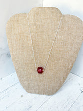 Load image into Gallery viewer, Red Dyed Quartz Nugget Necklace
