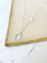 Load image into Gallery viewer, Natural Blue Topaz &amp; Pearl Necklace
