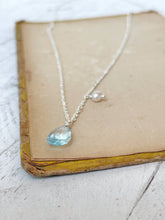 Load image into Gallery viewer, Natural Blue Topaz &amp; Pearl Necklace
