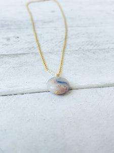 Sodalite & Pearl Necklace