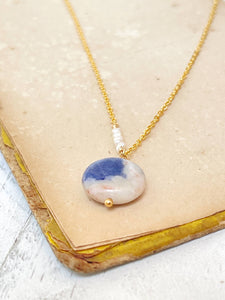 Sodalite & Pearl Necklace