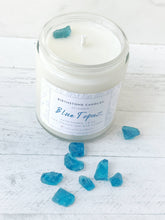 Load image into Gallery viewer, December Birthstone Organic Soy Wax Candle with Natural Blue Topaz
