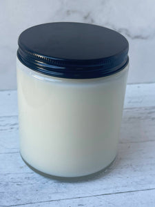 April Birthstone Organic Soy Wax Candle with Natural Herkimer Diamond