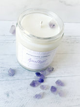 Load image into Gallery viewer, February Birthstone Organic Soy Wax Candle with Natural Amethyst
