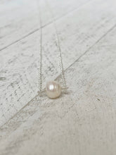 Load image into Gallery viewer, Birthstone Necklace - June - Pearl

