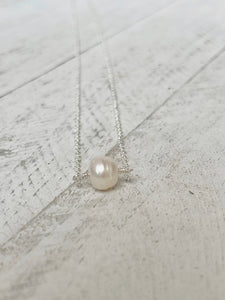 Birthstone Necklace - June - Pearl