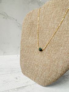Birthstone Necklace - May - Emerald