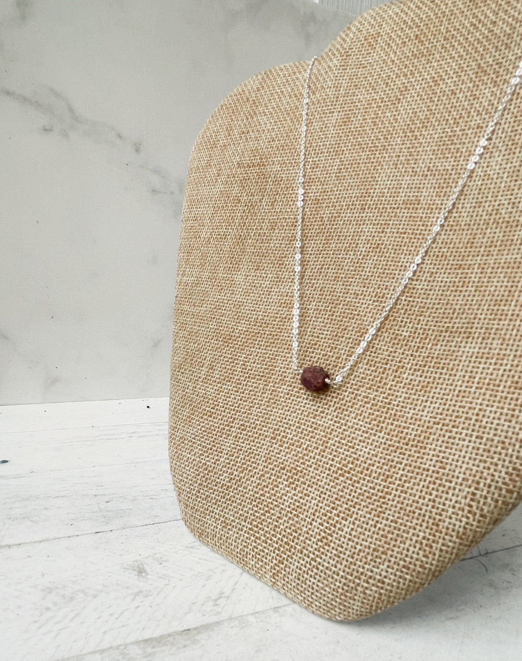 Birthstone Necklace - July - Ruby