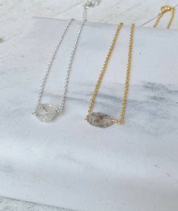 Birthstone Necklace - April - Herkimer Diamond