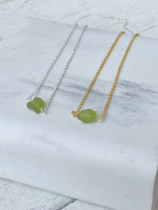 Birthstone Necklace - August - Peridot