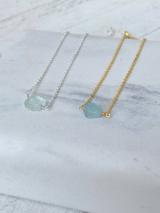 Birthstone Necklace - March - Aquamarine