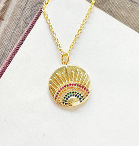 You Are Loved Rainbow Necklace
