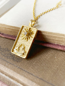 The Moon Tarot Card Necklace