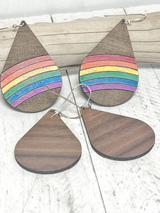 You're Goddamn Perfect Wooden Rainbow Earrings