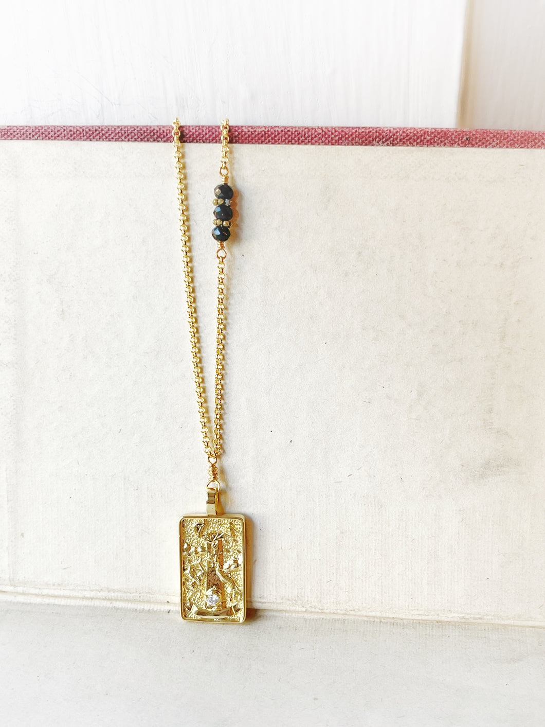 The Tower Tarot Card Necklace