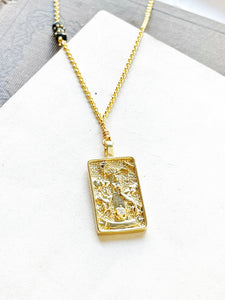 The Tower Tarot Card Necklace