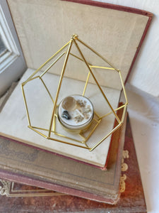 Gems & Geometry Candle Holders - Smoky Quartz & Obsidian