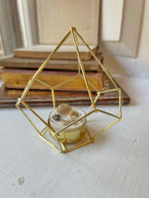 Load image into Gallery viewer, Gems &amp; Geometry Candle Holders - Smoky Quartz &amp; Obsidian
