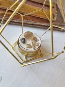 Gems & Geometry Candle Holders - Smoky Quartz & Obsidian