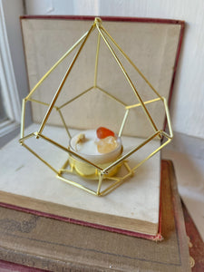 Gems & Geometry Candle Holders - Carnelian & Citrine - HALF OFF
