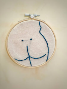 Small Butt Embroidery - Dark Blue