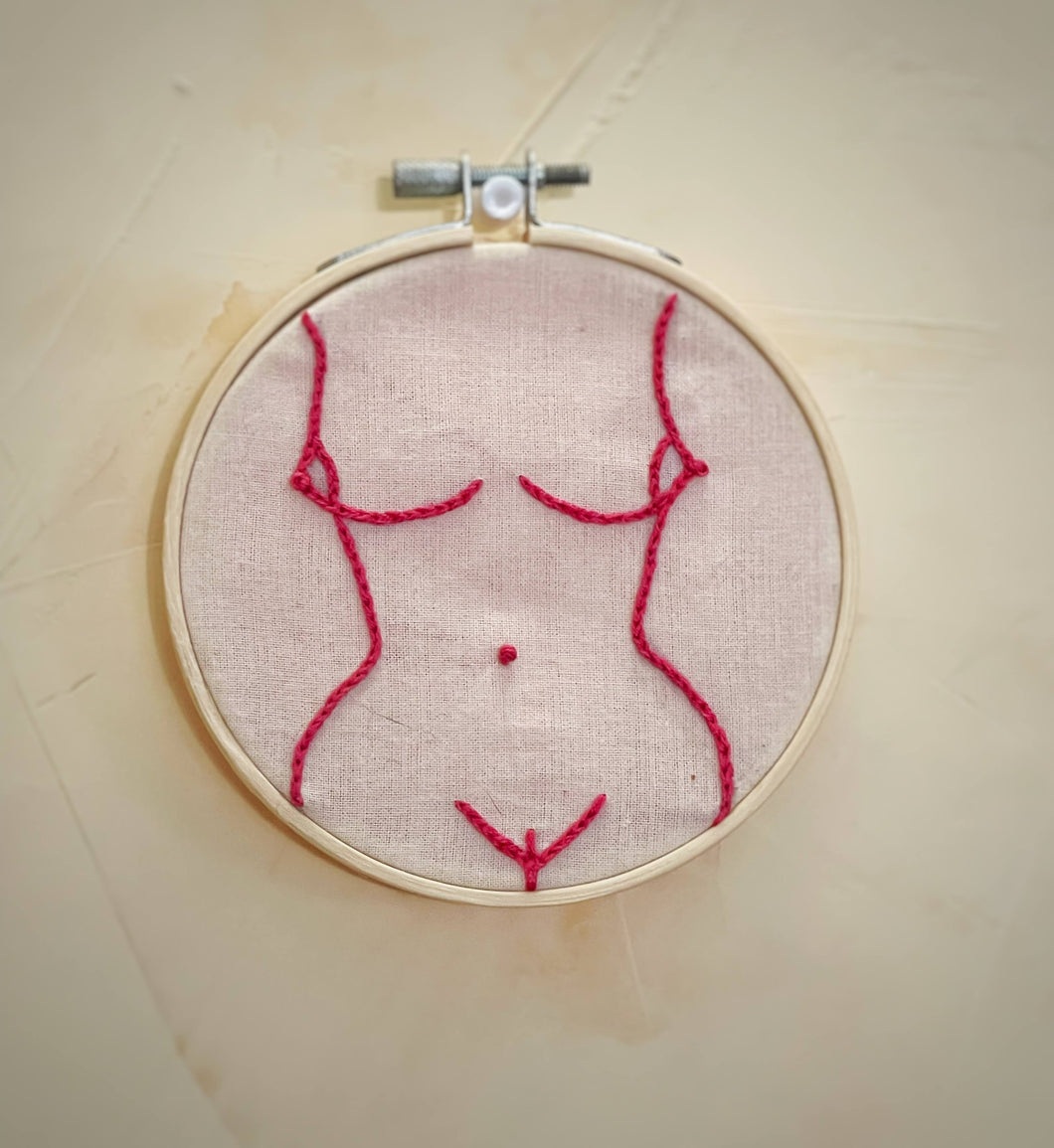 Torso Embroidery - Hot Pink