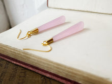 Load image into Gallery viewer, I&#39;m Not Sorry My Sexual Appetite Turns You Off Rose Quartz Earrings
