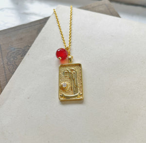 The Hermit Tarot Card Necklace