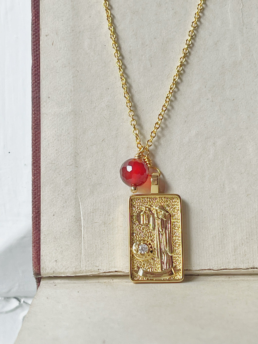 The Hermit Tarot Card Necklace