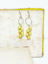 Load image into Gallery viewer, Yellow Pearl Vine Earrings
