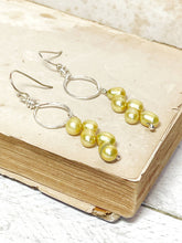 Load image into Gallery viewer, Yellow Pearl Vine Earrings
