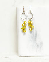 Load image into Gallery viewer, Yellow Pearl Vine Earrings
