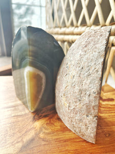 Polished Agate Specimen | Paperweight | Home Decor | Book Ends