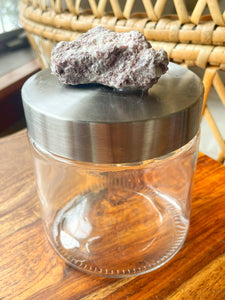 Glass Jar with Gemstone Lid