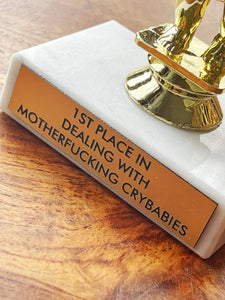 1st Place in Dealing with Mf*cking Crybabies Trophy