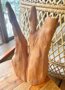 Unusual Wooden Sculpture | Art Display | Home Decor - Set of 2